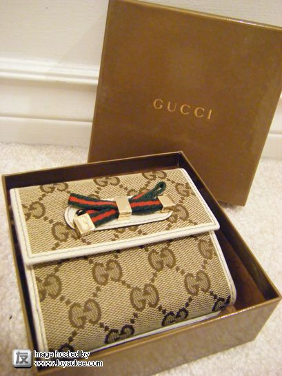 Gucci French Flap Wallet with Bow